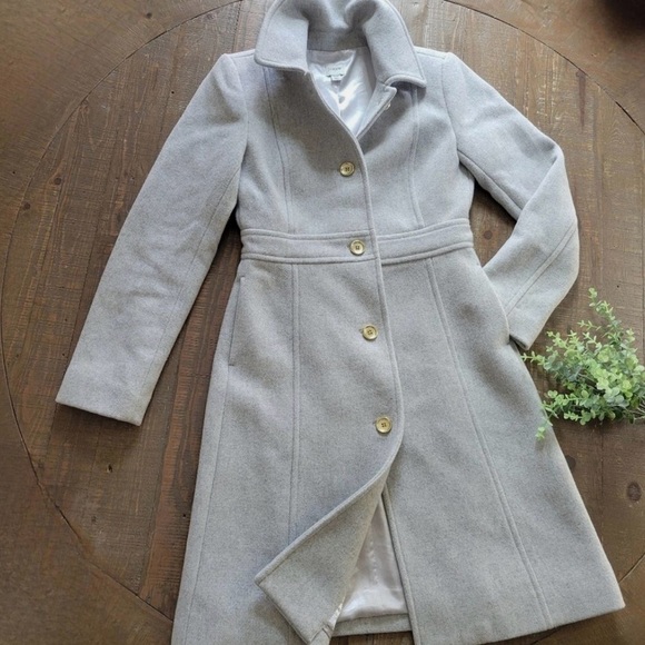 J. Crew Light Gray Trench Coat